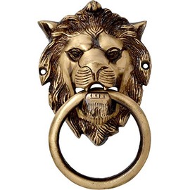 Brass Lion Mouth Door Knocker