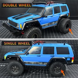 RCLIONS 1.9" Dually Beadlock Wheels 2PCS RC Aluminum Rims for 1/10th AXIAL SCX10 SCX10 II TRX4 TRX6 Flatbed Hauler RC Crawler Car Upgrade Parts