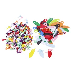 Perfeclan 100x Mini Brads 100x Picture Frame Turn Buttons Crafting Assorted Colors Paper Fasteners for Photos Paintings DIY Album Frame