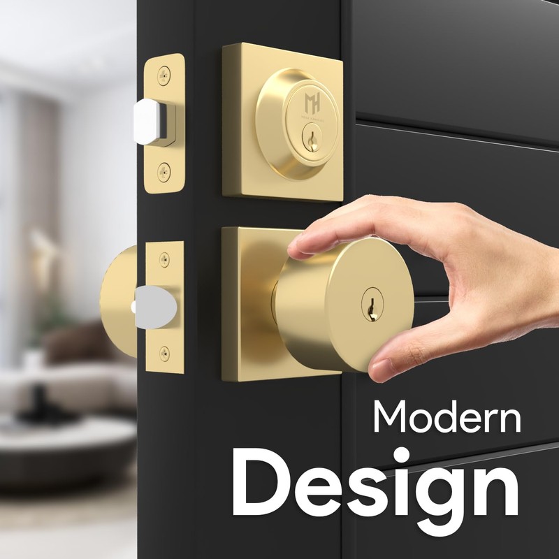 Mega Handles SUANA Entrance Combo, Door Knob and Cylinder Deadbolt