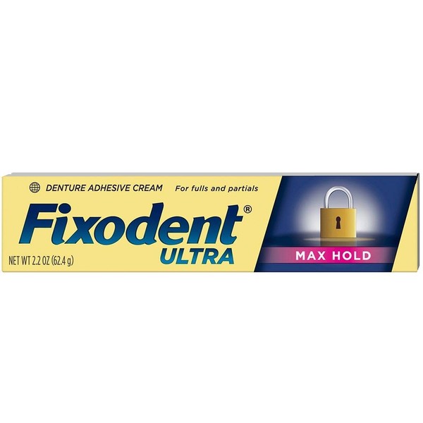 Fixodent Ultra Max Hold Dental Adhesive, 2.2 oz (Pack of 9)