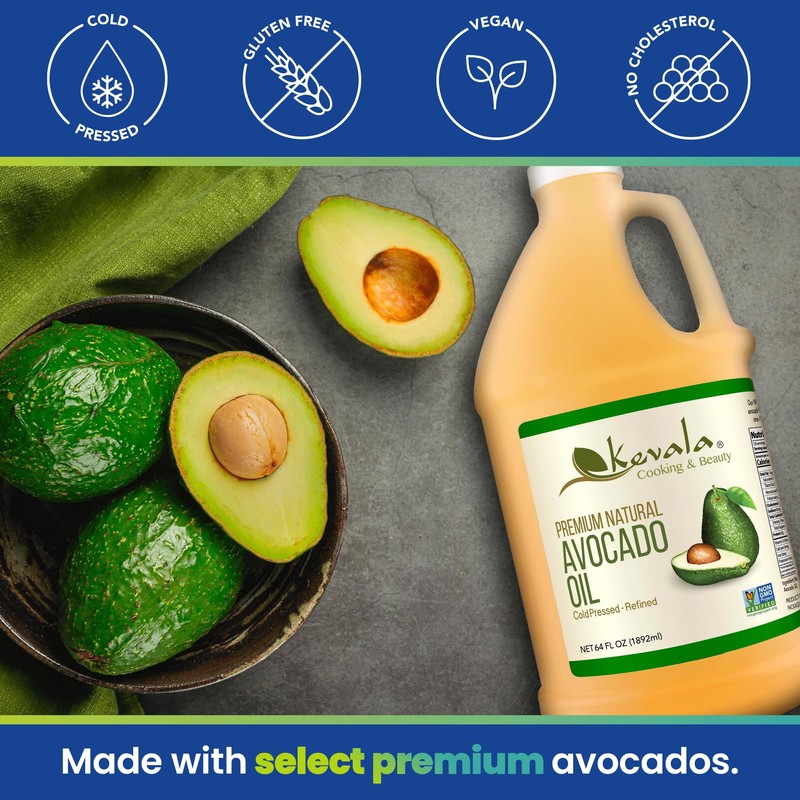 Kevala Avocado Oil – 64 fl oz – 1/2 gallon