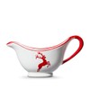 GMUNDNER KERAMIK Gravy Boat Capacity 0.2 Litres Ruby Red Deer