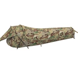 MT Military Hideaway Bivy Cover Stealth Compact Single-Pole Hooped Tent for Modular Sleeping Bags with Mosquito Bug Net Mesh,Waterproof Breathable Outer Shell, Minimalist Shelter