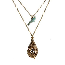 Blue Bird & Nest Vampire Necklace Elena Gilbert Movie Prop