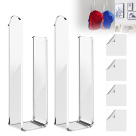 Acrylic Hat Organiser Wall, Pack of 2 Cap Organiser, Acrylic Hat Holder, No Drilling Required, Baseball Cap Holder Wall, Hat Stand for Baseball Caps, Bedroom, Living Room, Wardrobe