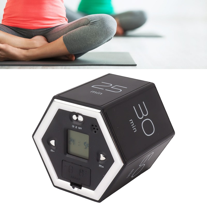 Hex Flip Timer with Mute Alarm Function Magnetic Time Management