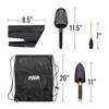 ASR Outdoor 5pc Black Metal Detecting Tools Kit with Drawstring