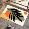 ZHUZHISHAN Bath Mat Rug,Boho Botanical Leaves Non Slip Quick Dry