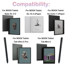Stylus Pen for BOOX Tablet Note Air 3 C E Ink Tablet 10.3 ePaper with 4096 Pressure Sensitivity/Tablet Go 10.3 ePaper E Ink Tablet/Tablet Go Color 7 ePaper E Ink Tablet/Tablet Tab Ultra C Pro