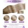 LaaVoo Blonde Nanoring Extensions Real Hair Ombre 60 cm Nano