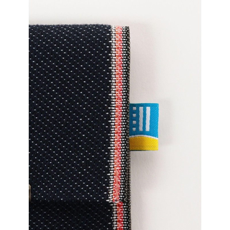 Beams Japan Takada Woven Special Order, Folding Multi-Case, Denim, Green