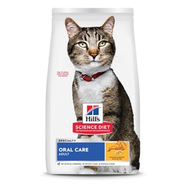 Hill's Science Diet Oral Care, Croquetas para Cuidado Dental Gato Adulto, Sabor Pollo 1.5Kg