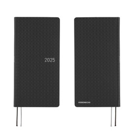 Hobonichi Techo 2025 Weeks [Japanese/Tall and Slim Size/April Start/Planner] Paper Series: Black Gingham