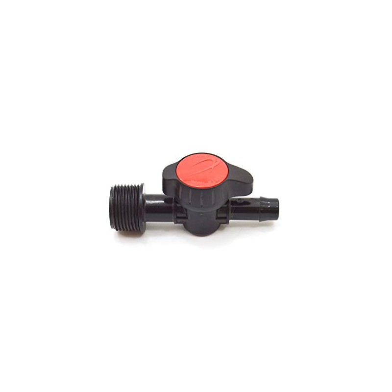 Stop Valve 16mm for Drip Irrigation x 3/4" Male Thread