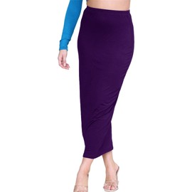 Hamishkane® Womens Skirts Elasticated Waist, Casual Summer Midaxi Skirts Women UK, Plain Womens Bodycon Tube Maxi Skirts, Soft Jersey, Midi Skirt Long Pencil Skirt Purple