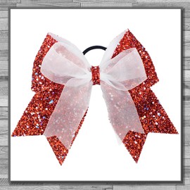 Rex Standard AH004 Hair Rubber Hair Accessories, Ribbon, Glitter, Cute, Kids, Girls, White