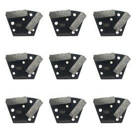 Trapezoid Diamond Metal Grinding Shoes for Concrete Floor, Compatible with Diamatic/Sase/CPS Grinders, 16 Grit Medium Bond, 9PCS