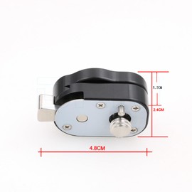 DRRI Mini Aluminum Steel Quick Release Plate 3/8" Screw with Positioning Knob for Camera, Video Monitor and Magic Arm (Black)