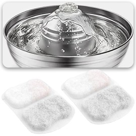 YINETTECH 10Sets Dog Water Filter Bowl Filters Replacement Compatible with oneisall 7L/230oz Stainless Steel Dog Drinker Model PWF-002