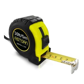 Astorn Metric Tape Measure 16ft/5M Retractable - Clear, Easy to Read Measuring Tape for Adults & Kids - Cinta Metrica Profesional Measurement Tape for Contractors & DIY