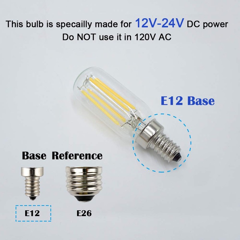 OPALRAY DC 12V 24V Input T8/T25 Mini Tube LED Bulb,