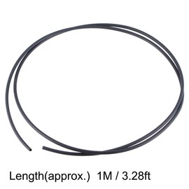 sourcing map Heat Shrink Tubing, 1/16"(1.6mm) Dia 3:1 rate Shrinkable Tube Cable Sleeve 1m - Black