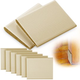 Jetec 6 Peices Self-Adhesive Door Corner Seals, Gap Filler Seal Strip Weather Stripping Draft Stopper Door Frame Seal Corner Foam for Weather Protection Isolation of Noise(Beige)