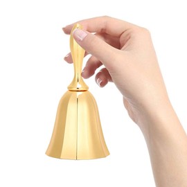 Campana de llamada de mano, campana de barra pequeña, campana de cena, servicio de bar Sala de clase para la cena(Golden)