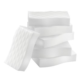 Kitchen Magic Cleaning Eraser Sponge Foam Pads, Non-Scratch Scrub Sponge for All Surfaces, Kitchen-Bathroom-Furniture-Leather-Car, Add Water to Erase All Dirt, Melamine - Universal Cleaner, 6 Count