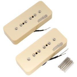 Wilkinson WO90 Ceramic P90 Soapbar Pickups Set for Les Paul SG Electric Guitar, Cream