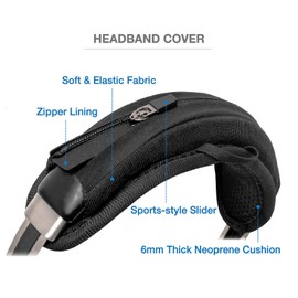 Voarmaks Lagoon Headband Cushion Cover Compatible with Beyerdynamic Lagoon ANC Headphone, 6mm Thick Soft Cushion for Pressure Relief, No Wobble Zipper Slider, with Hanging Loop