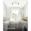 AUTELO 12" Flush Mount Ceiling Light Fixture, Frosted Glass Shade