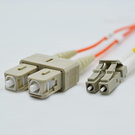 FiberCablesDirect LC-SC OM1 Fiber Patch Cable - 10Gb Duplex 50/125µm Multimode Corning Glass | 7M (22.97ft) | Bulk Networking, Data Centers, Telecom, Enterprise Applications