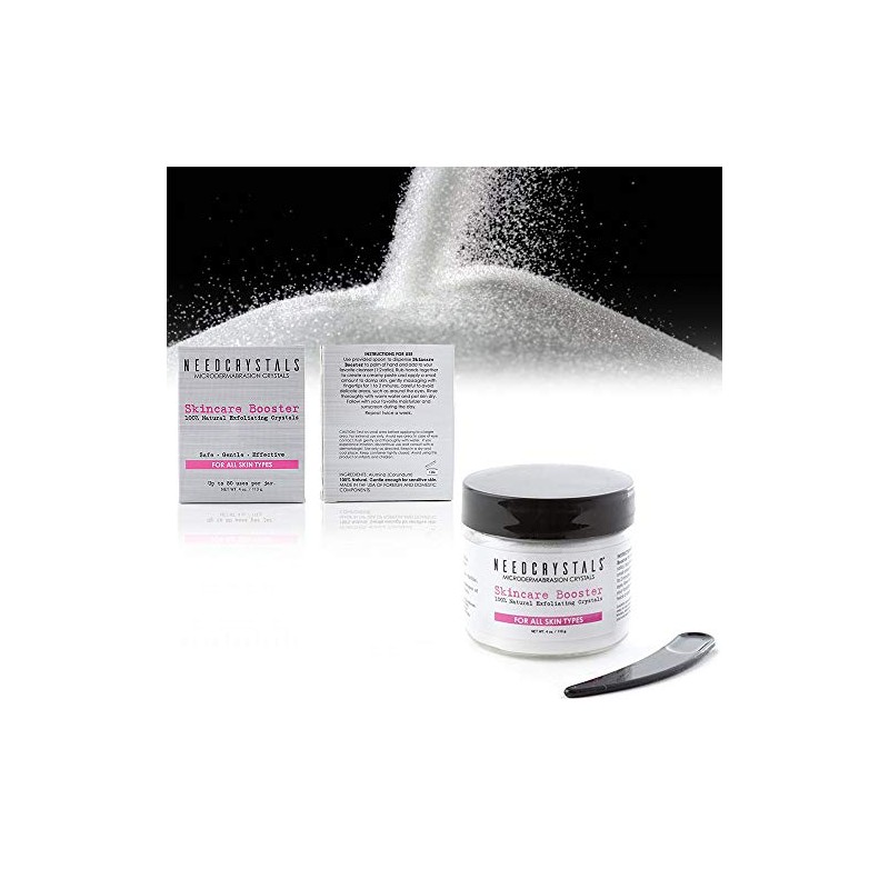Cristales de microdermoabrasión de NeedCrystals. Exfoliante Facial Natural para Piel