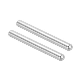 PATIKIL 304 Stainless Steel Dowel Pins 8x80 mm (1/2" Dia), 2 Pcs Round Head Flat Chamfered End Metal Dowel Pins Bunk Bed Pegs for Support Shelves Furniture Device