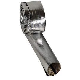 Heat Shroud 1-1/2" ID 10 ft Aluminized Sleeving Lightweight Aluminum Fiberglass Insulated Shield Sleeve for 1-1/2 OD Braided Hoses, Fuel Lines, Cables or Electrical Wiring Ultimate Heat Protection