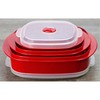 Reston Lloyd Nesting Microwave Containers, Set of 3, Adjustable Steam