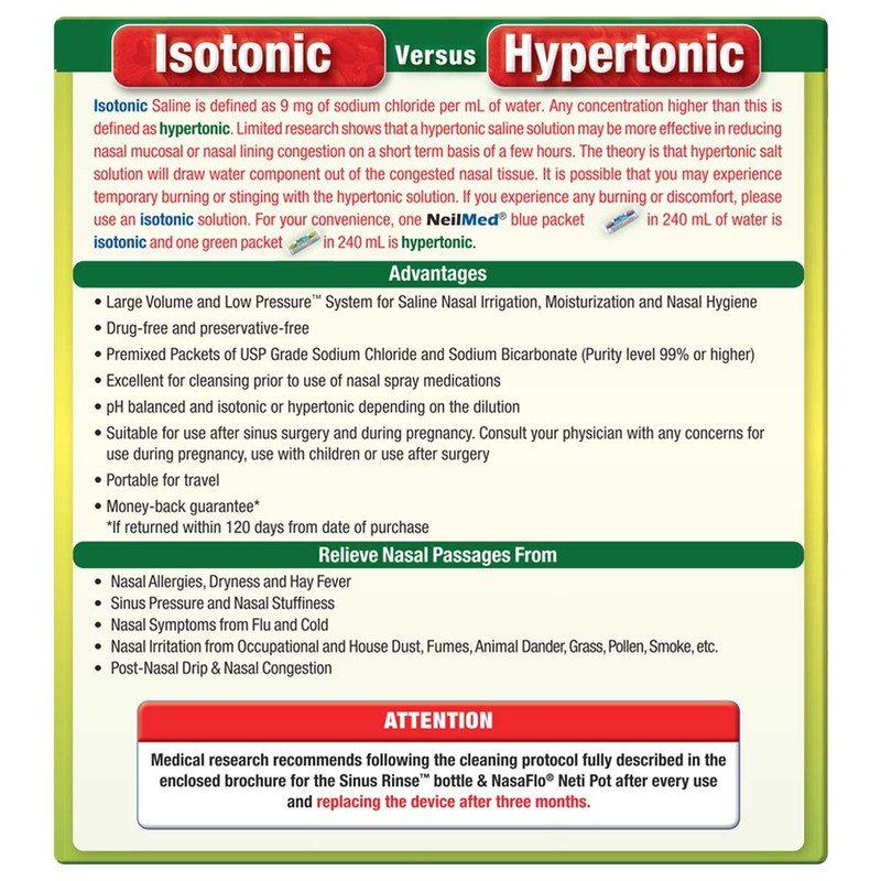 Neilmed Sinus Rinse Extra Strength Hypertonic 70 Packets