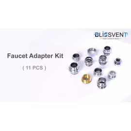 Hibbent 15pcs Faucet Adapter Kit,Brass Faucet Aerator Adapter Set Male Female  ,Hose