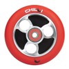 Chilli Pro Parabol 100mm Scooter Wheel w/Bearings - Red/Silver