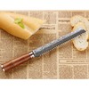 Sunlong Bread Knife 8 inch Sandwich Slicer Japanese Hammered Damascus