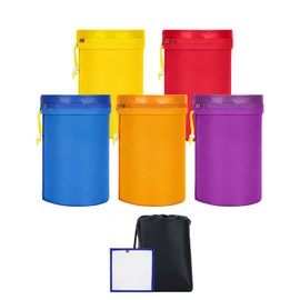 Filter Bags Oxford Cloth, 5pcs 5 Gallon Filtering Bags,Reusable Household Food Filter Bag with Breathable Mesh Bags, Storage Bag (25 to 220-Micron)