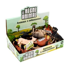 Zanimo & co 030335PA Pack of 12 Farm Animal Figures, 030335PA, Multicoloured Plastic, Collectable, Children's Toy, Realistic, Miniature, Various Animals, from 3 Years, Multicoloured