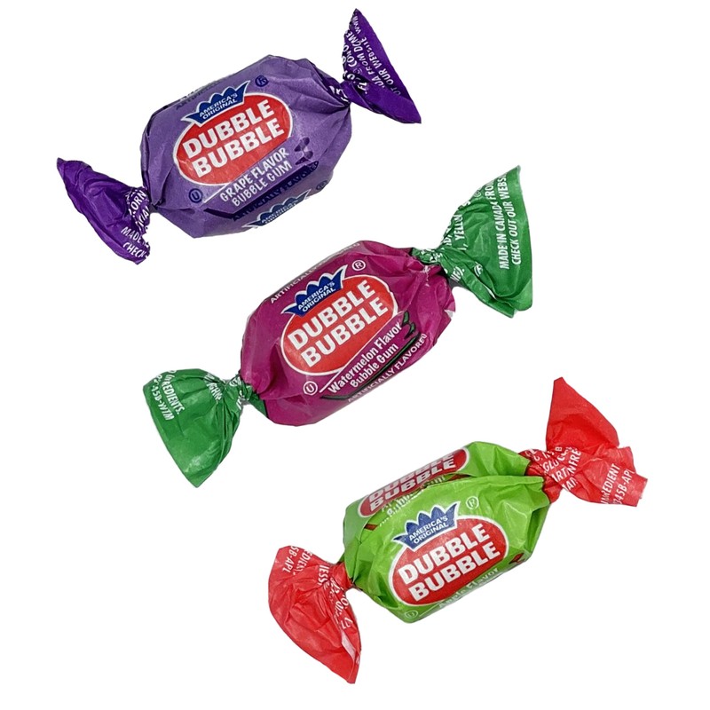 Fruidles Dubble Bubble Chewing Gum Balls Fruit Flavored Original &