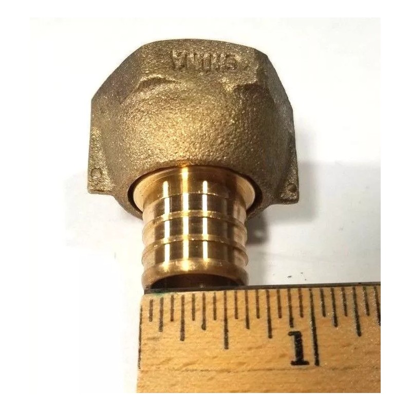 Generic 5/8" PEX Water Meter Coupling, LEAD FREE Brass, 5/8"