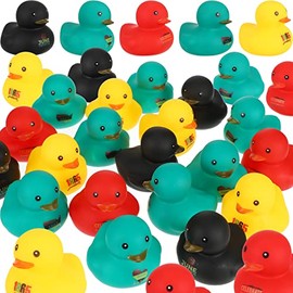 Wettarn Happy Juneteenth Rubber Duck June 19th Duckies 2 Inch Patriotic Juneteenth Mini Bath Rubber Duck for Shower Swimming Pool Games Freedom Day Patriotic Party Goodie Bag Supply (48)