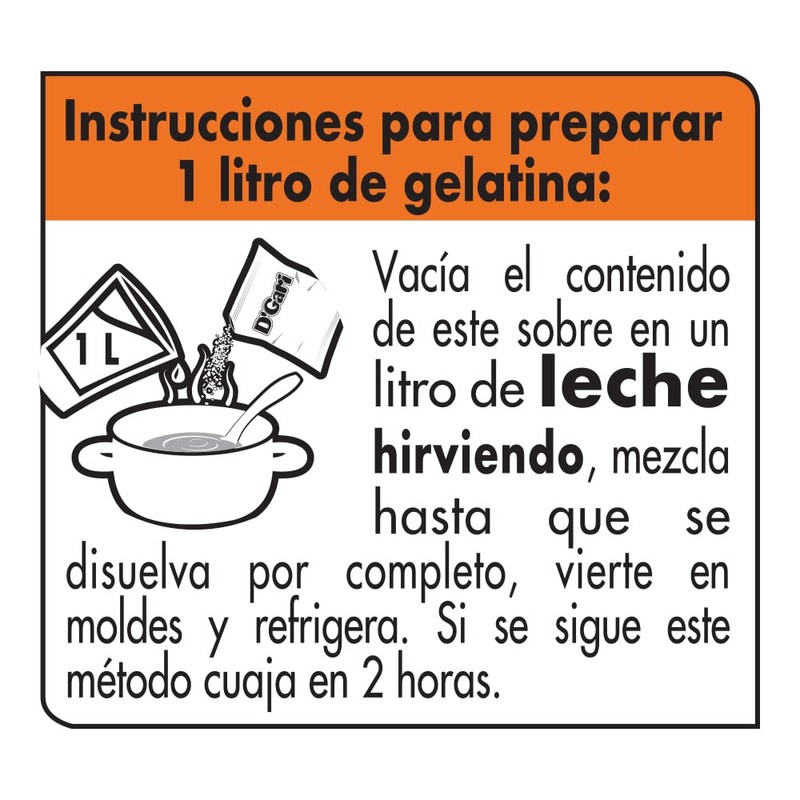 D'Gari Gelatin Dessert Vanilla- Dgari Vainilla 5 pack (VAINILLA)