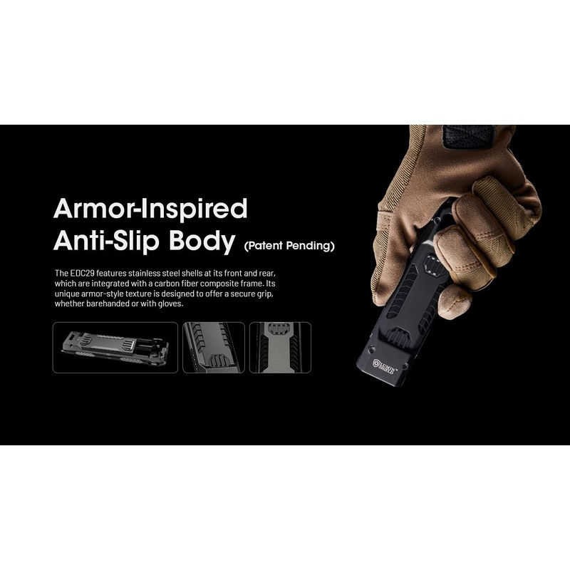 Nitecore EDC29 6500 Lumen USB Rechargeable Flat Slim Body LED