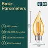 ALAMPEVER LED Chandelier Light Bulbs 40 Watt, Dimmable CA11 Candelabra